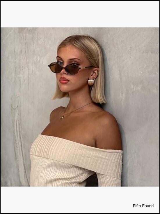 Vintage 90s Y2K Retro Oval Sunglasses UV400 Trendy main image 5